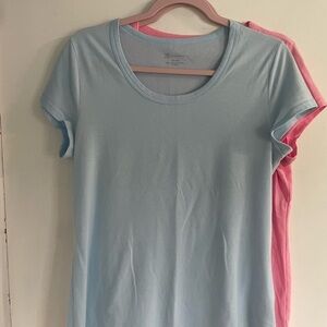 No Boundaries Light Blue and Pink Short Sleeve Basic Tees size large 11-13